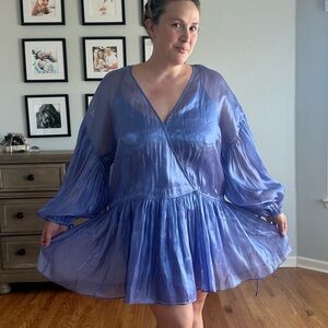Free People Purple Shimmery Dress